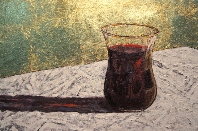 Détail le vin peinture à l'huile