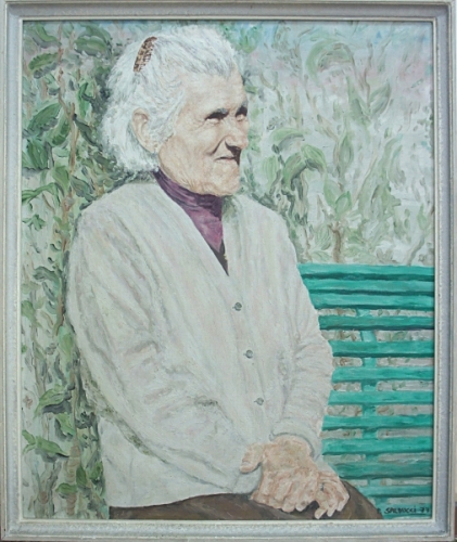 1977 Huile sur carton entoilé 55 45cm