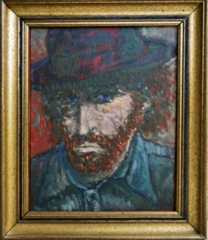 1985 Huile sur toile 23 20cm