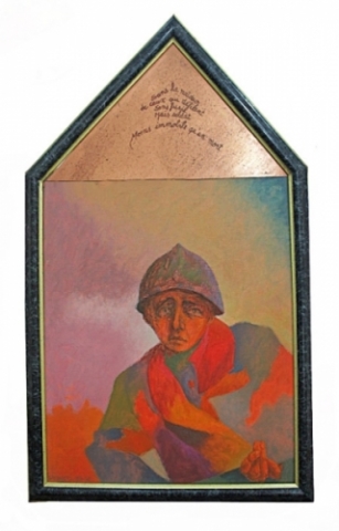 1989 90 Huile sur toile, cuivre, gravure 73 43cm
