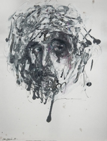 1991 gouache ,cirage, encre 29 21cm