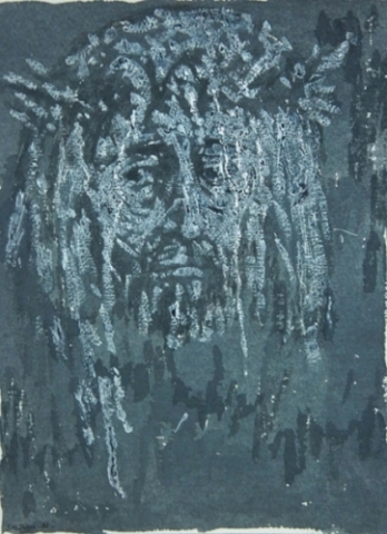 1992 gouache ,encre, fiel de boeuf 29 21cm