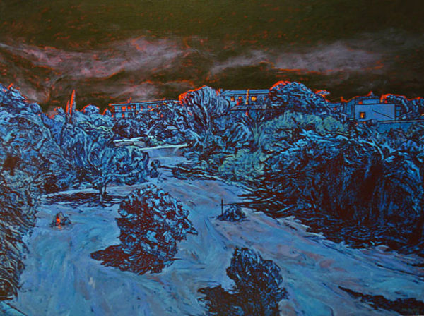 Peinture paysage nuit Patrick Salducci