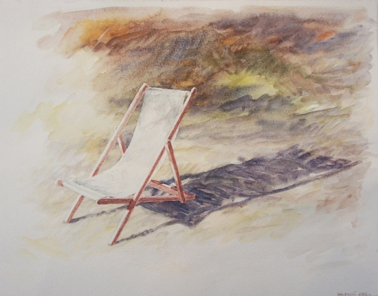 Aquarelle chaise longue