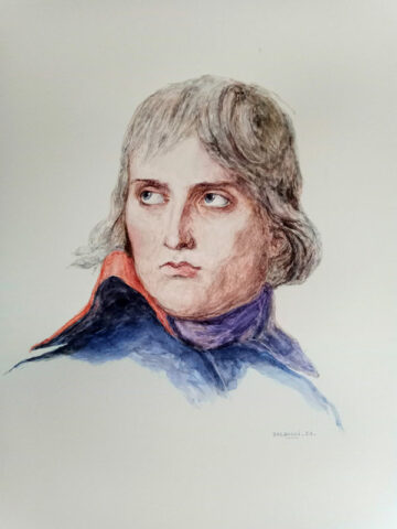 Portrait Napoléon aquarelle partrick Salducci