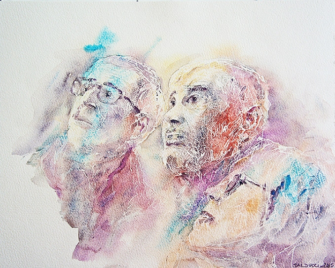 aquarelle portrait 30-25cm