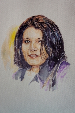 Commande Portrait Aquarelle Portraitiste artiste peintre Marseille
