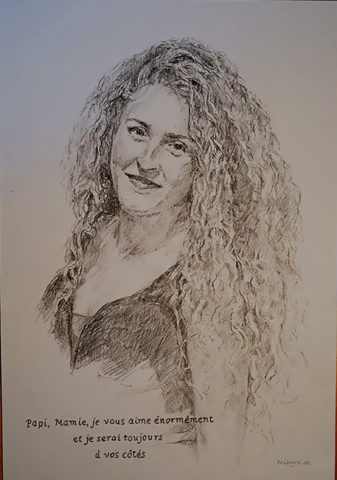 Commande Portrait Aquarelle mariage