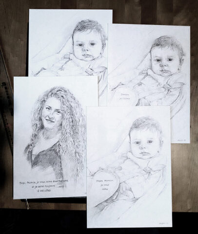 Peinture portrait acrylique